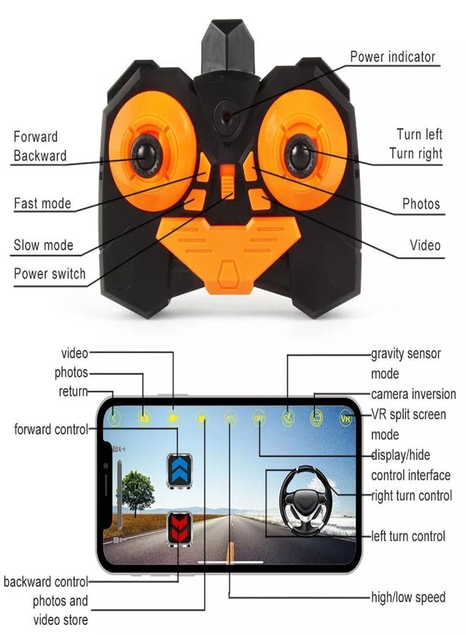 EXOMOON سيارة تحكم عن بعد EXOMOON بتردد 2.4 جيجاهرتز، بمقياس 1/18، رباعية الدفع، مزودة بكاميرا FPV عالية الدقة، سيارة عالية السرعة، ألعاب تحكم عن بعد للكبار والصغار - Image 5